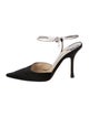 Jimmy Choo Satin Crystal Embellishments Slingback Pumps