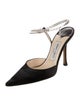 Jimmy Choo Satin Crystal Embellishments Slingback Pumps