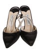 Jimmy Choo Satin Crystal Embellishments Slingback Pumps
