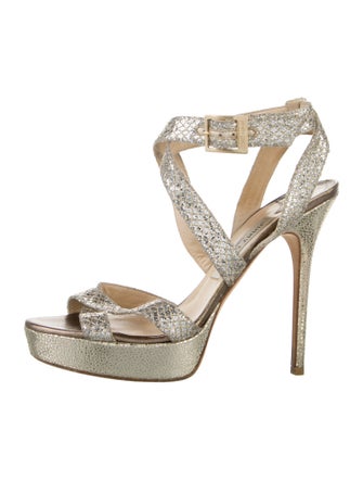 Jimmy Choo Mesh Animal Print Sandals