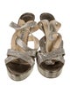 Jimmy Choo Mesh Animal Print Sandals