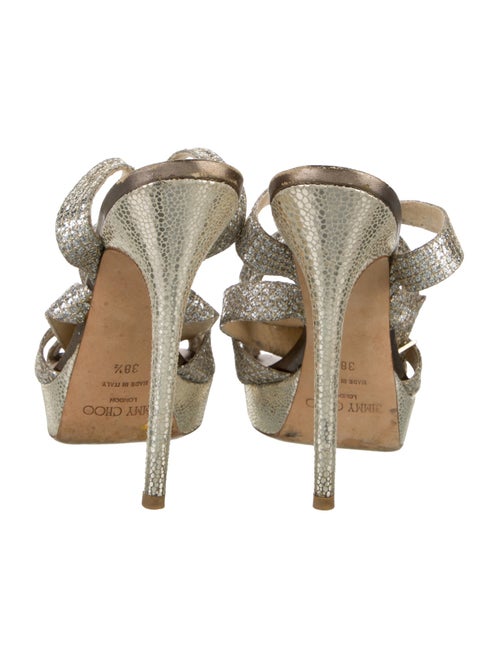 Jimmy Choo Mesh Animal Print Sandals