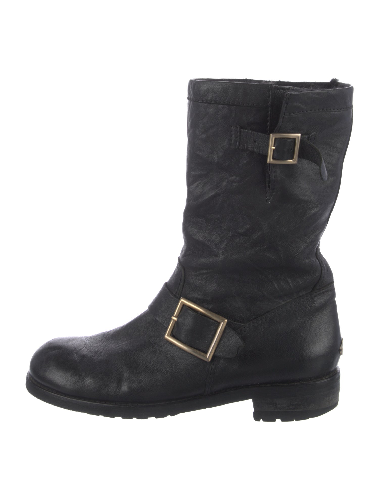 Jimmy Choo Leather Moto Boots