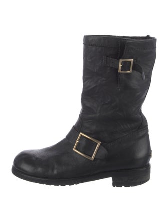 Jimmy Choo Leather Moto Boots