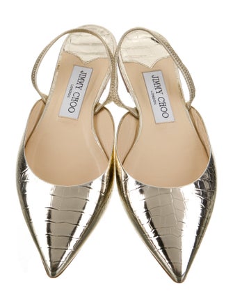 Jimmy Choo Patent Leather Slingback Flats