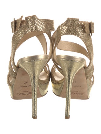 Jimmy Choo Glitter Glitter Accents Sandals
