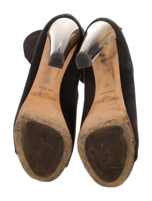 Jimmy Choo Suede Colorblock Pattern Boots