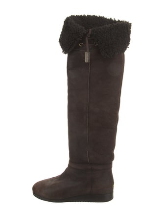 Jimmy Choo Suede Colorblock Pattern Boots