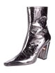 Jimmy Choo Patent Leather Colorblock Pattern Boots