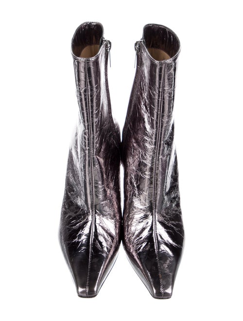 Jimmy Choo Patent Leather Colorblock Pattern Boots