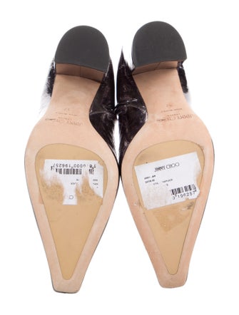 Jimmy Choo Patent Leather Colorblock Pattern Boots