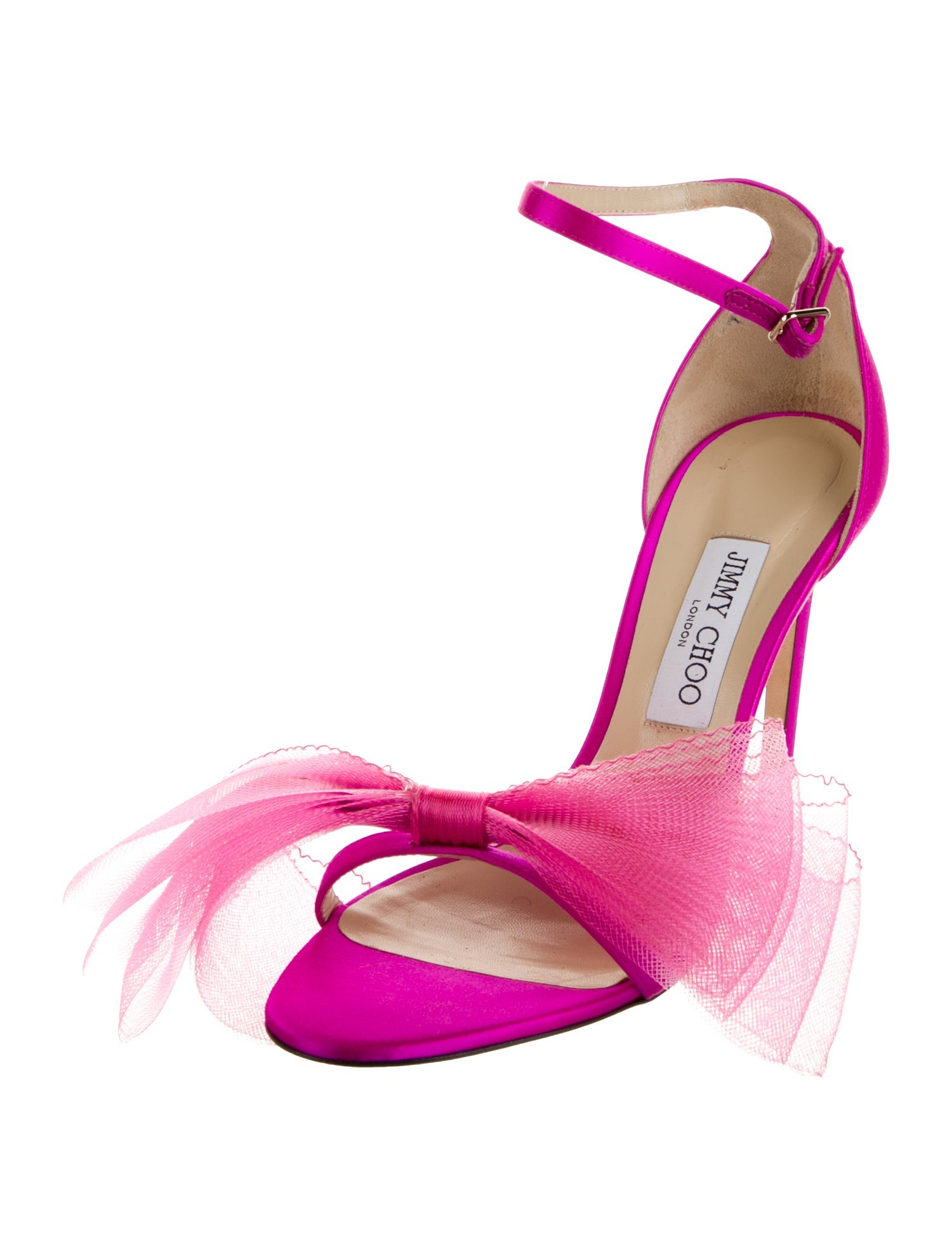 Jimmy Choo Satin Bow Accents Sandals