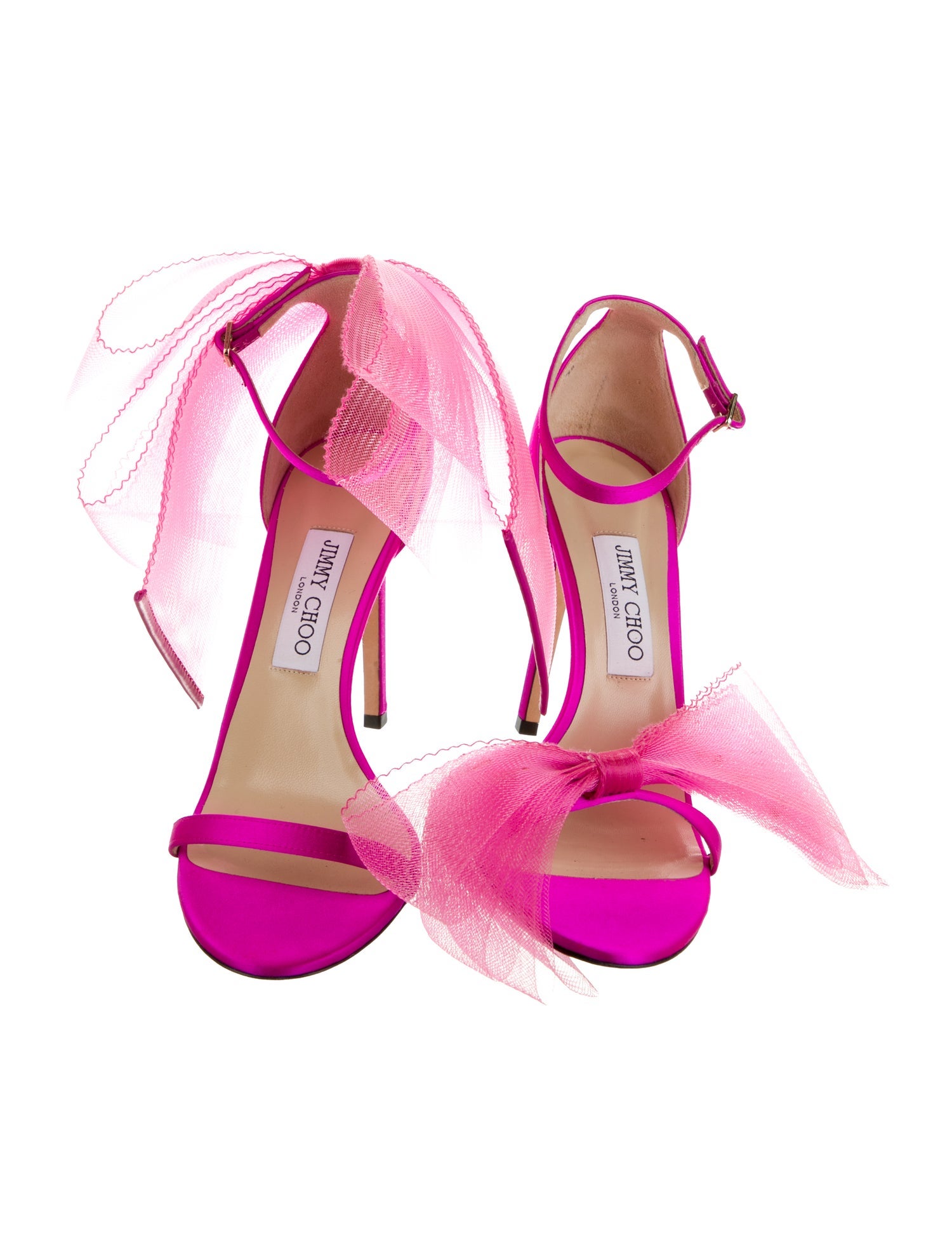 Jimmy Choo Satin Bow Accents Sandals