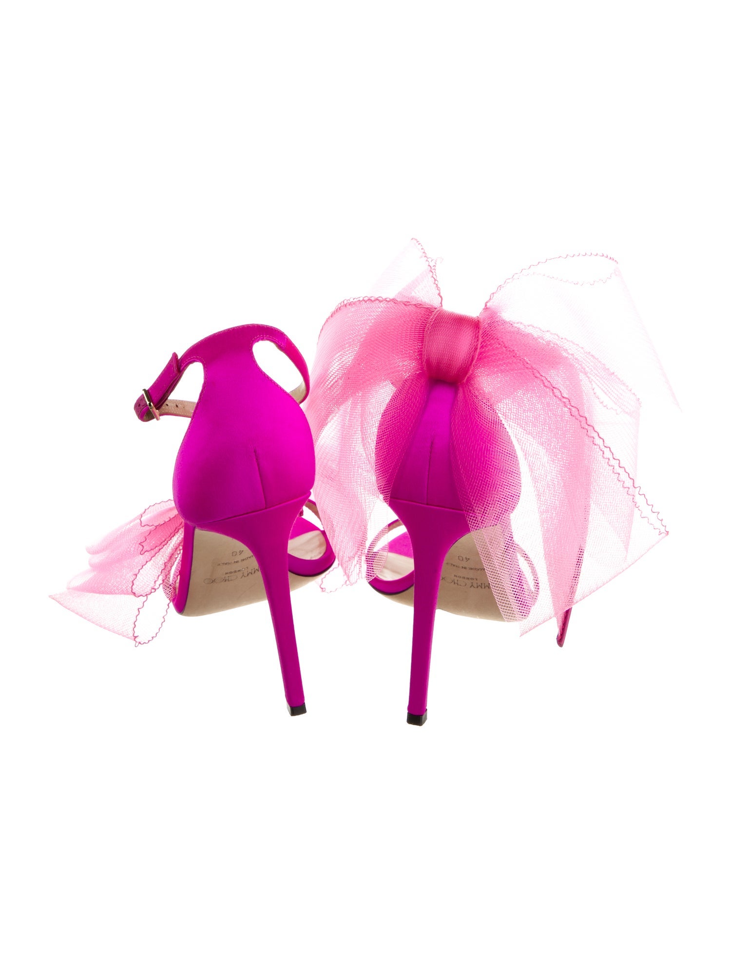 Jimmy Choo Satin Bow Accents Sandals