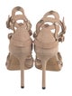 Jimmy Choo Suede Leather Trim Embellishment Sandals
