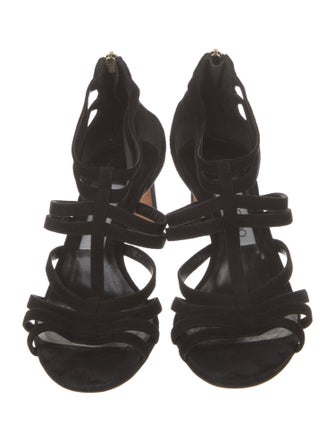 Jimmy Choo Suede Leather Trim Embellishment Sandals