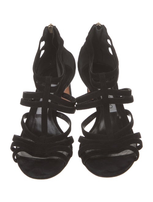 Jimmy Choo Suede Leather Trim Embellishment Sandals