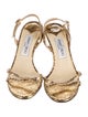 Jimmy Choo Snakeskin Animal Print Slingback Sandals