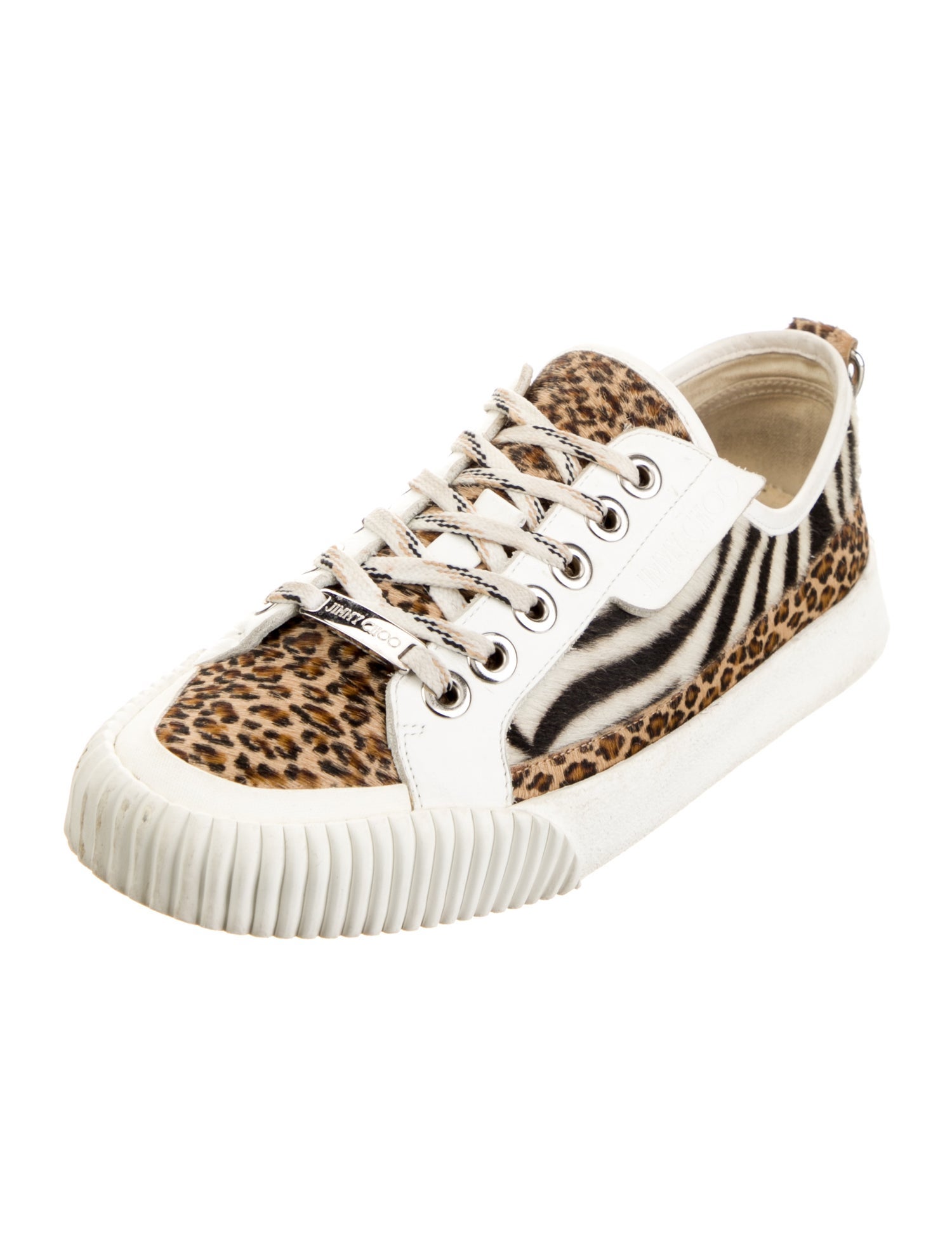Jimmy Choo Ponyhair Animal Print Sneakers