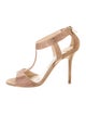 Jimmy Choo Suede Crystal Embellishments T-Strap Sandals