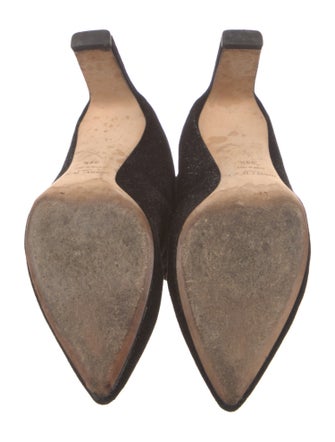 Jimmy Choo Velvet Glitter Accents Pumps