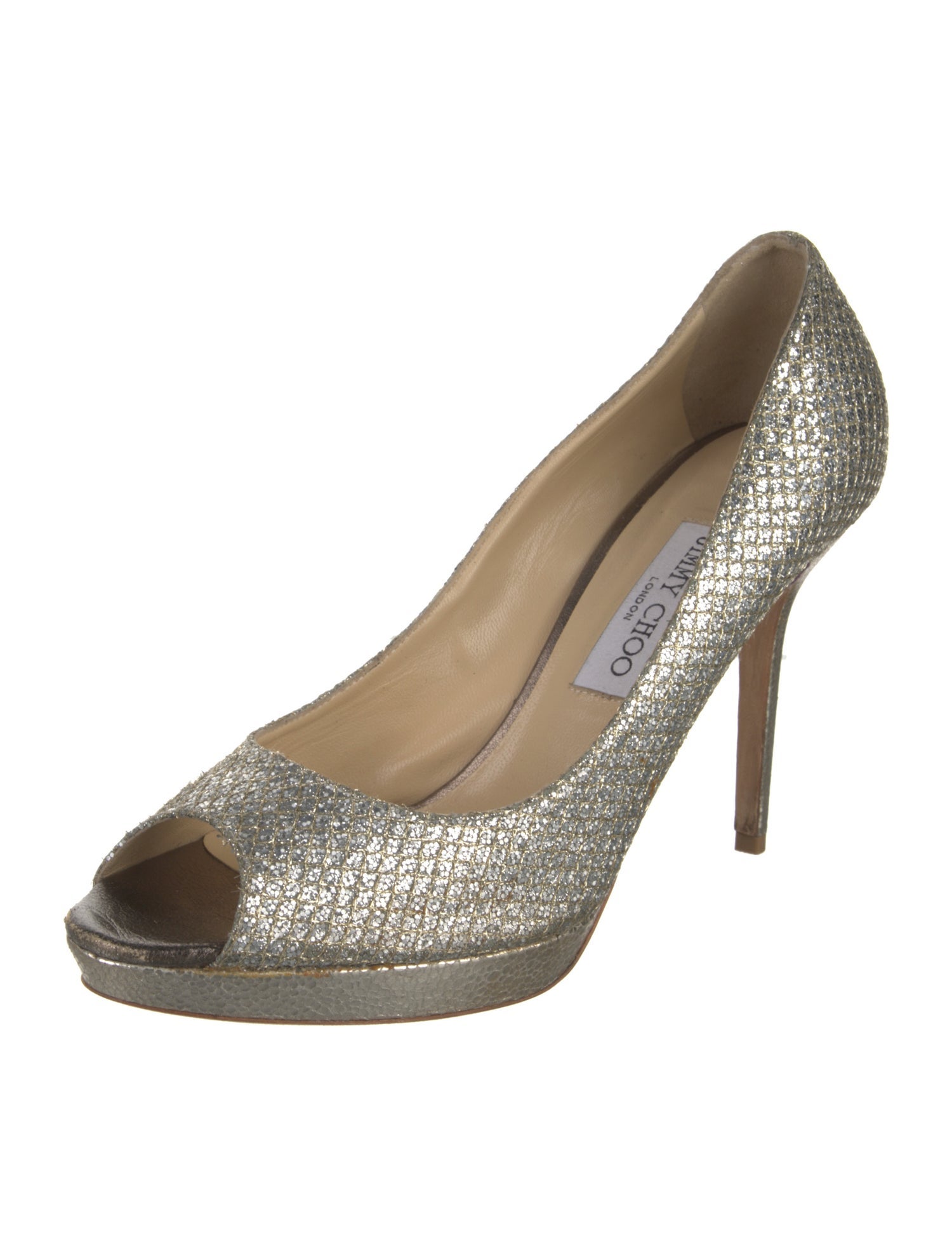 Jimmy Choo Glitter Printed Slingback Sandals