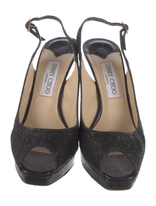 Jimmy Choo Glitter Glitter Accents Slingback Pumps
