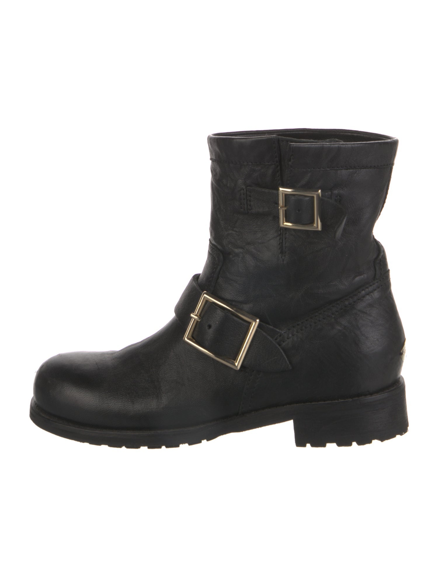 Jimmy Choo Leather Moto Boots
