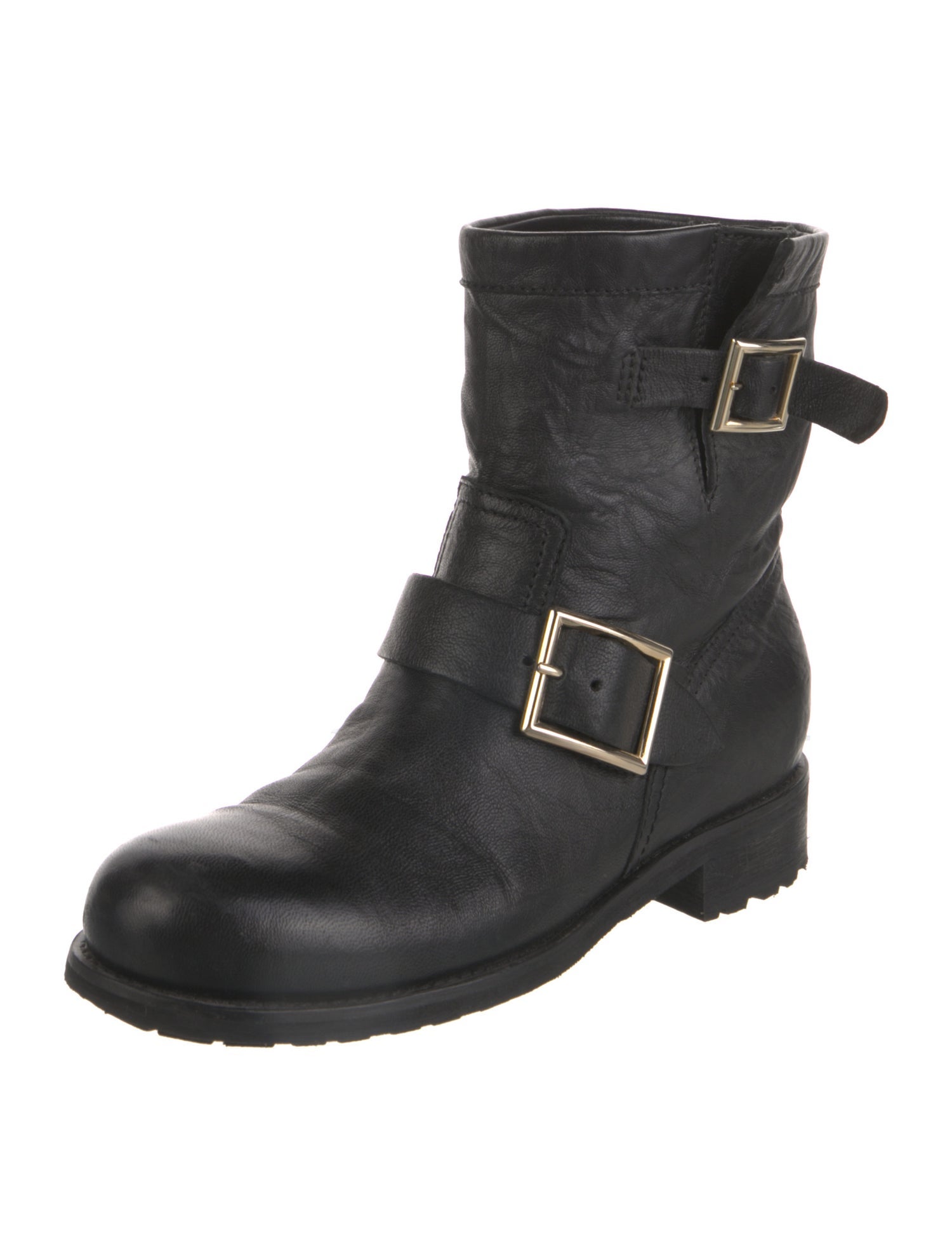 Jimmy Choo Leather Moto Boots