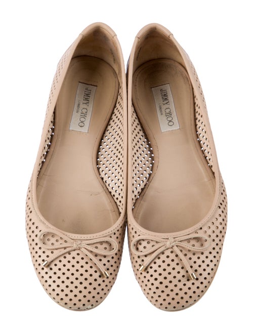 Jimmy Choo Leather Lasercut Accents Flats
