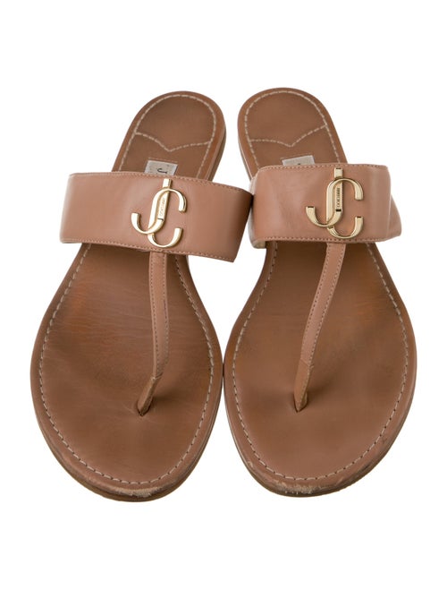 Jimmy Choo Leather Flip Flops