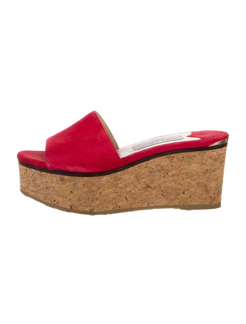 Jimmy Choo Suede Cutout Accent Slides