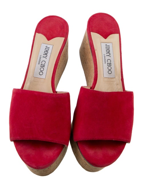 Jimmy Choo Suede Cutout Accent Slides