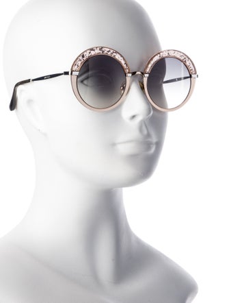 Jimmy Choo Round Gradient Sunglasses