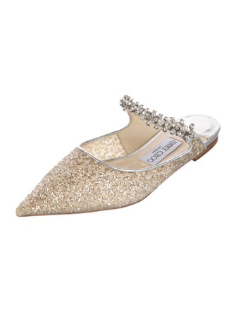 Jimmy Choo Glitter Glitter Accents Mules