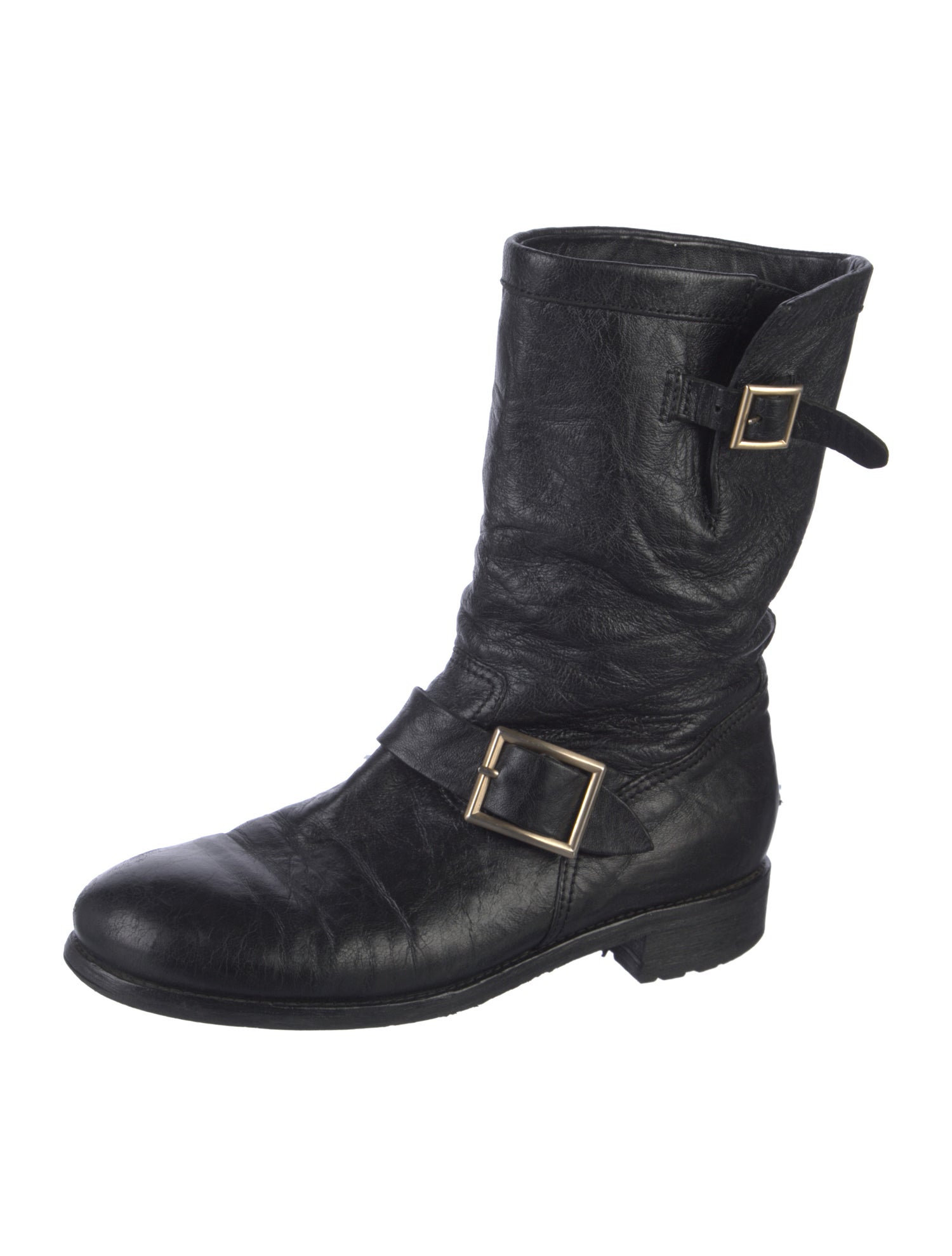 Jimmy Choo Leather Moto Boots