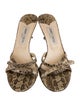 Jimmy Choo Snakeskin Animal Print Slides