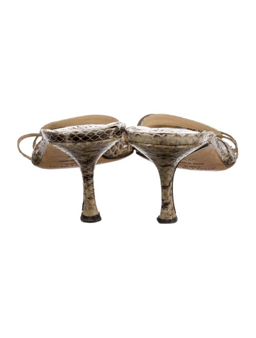 Jimmy Choo Snakeskin Animal Print Slides
