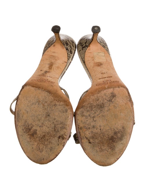 Jimmy Choo Snakeskin Animal Print Slides