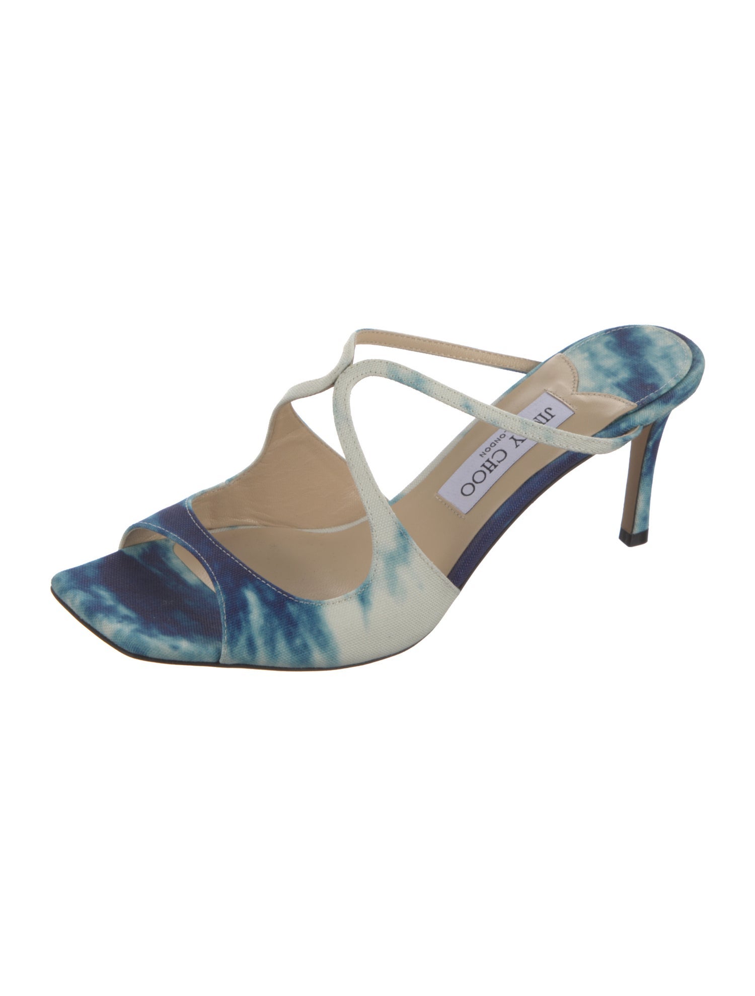 Jimmy Choo Animal Print Cutout Accent Slides