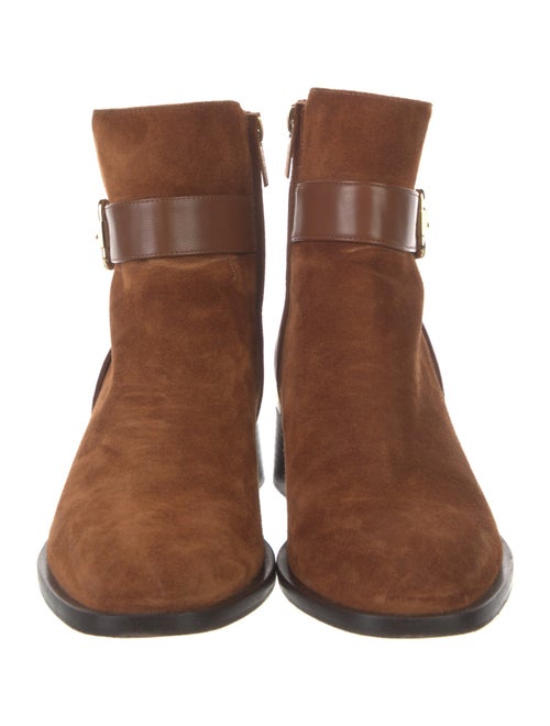 Jimmy Choo Suede Leather Trim Embellishment Boots