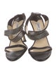 Jimmy Choo Leather Crystal Embellishments Sandals