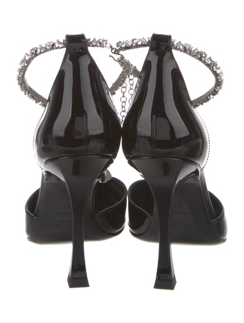 Jimmy Choo Patent Leather Crystal Embellishments D'Orsay Pumps