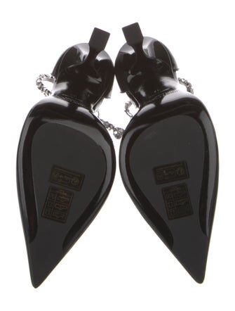 Jimmy Choo Patent Leather Crystal Embellishments D'Orsay Pumps