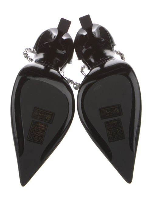 Jimmy Choo Patent Leather Crystal Embellishments D'Orsay Pumps