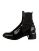 Jimmy Choo Patent Leather Colorblock Pattern Chelsea Boots
