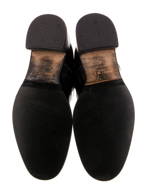 Jimmy Choo Patent Leather Colorblock Pattern Chelsea Boots