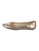 Jimmy Choo Leather Glitter Accents Ballet Flats