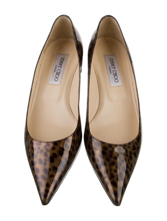 Jimmy Choo Patent Leather Animal Print Pumps