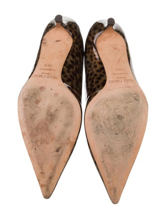 Jimmy Choo Patent Leather Animal Print Pumps